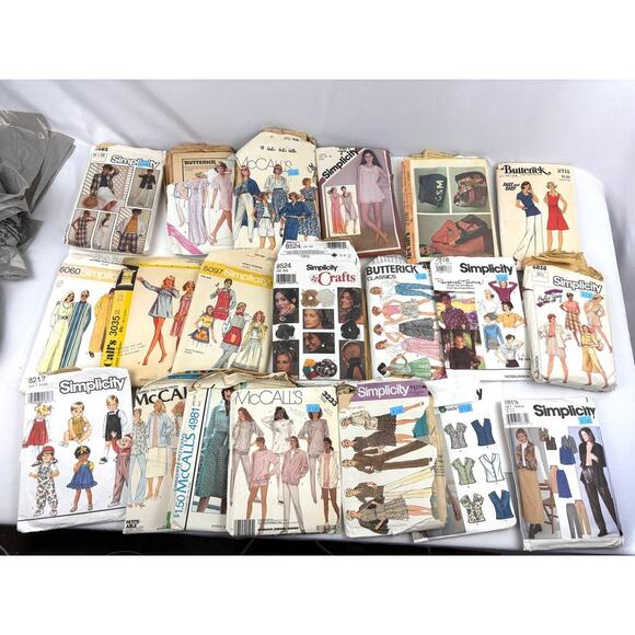 Vintage 20 Lot McCall's Butterick Simplicity Sewing Pattern Collection 70s-90s - Picture 1 of 8